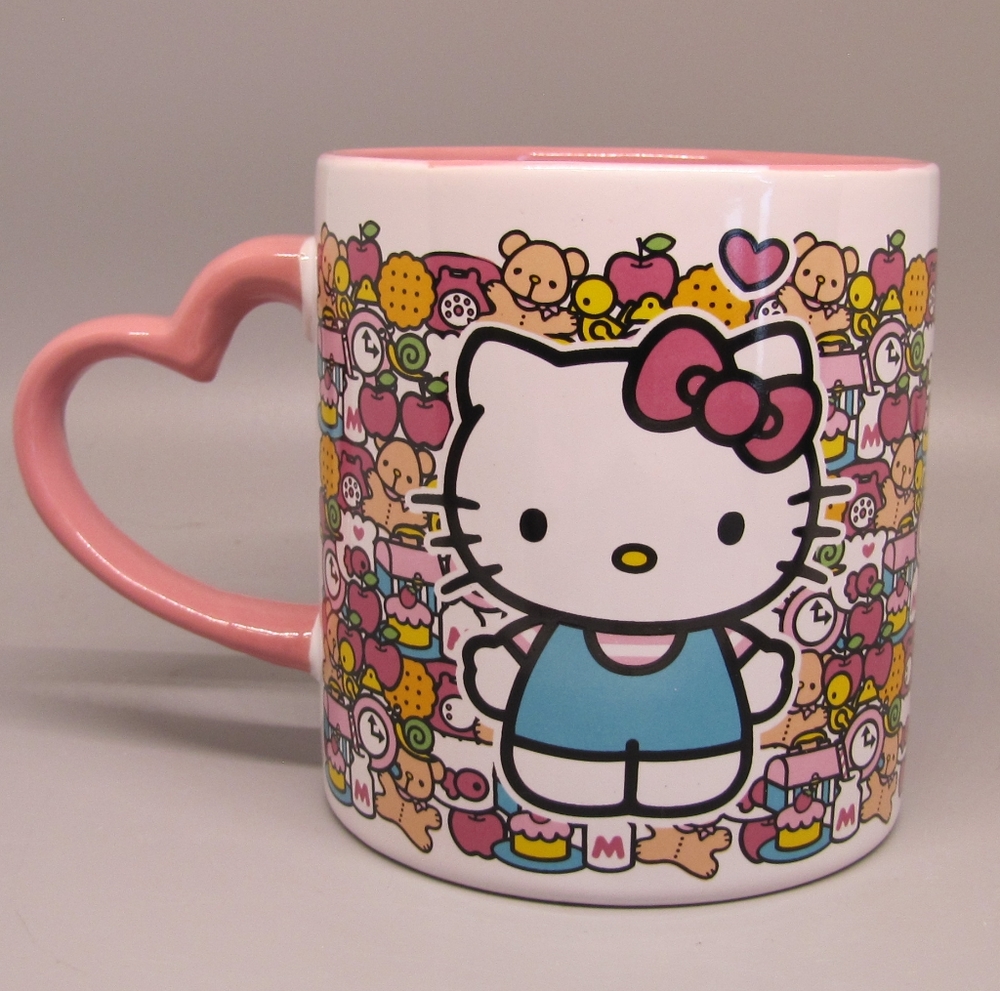 Hello Kitty Mug Bioworld Pink Handle NWOT